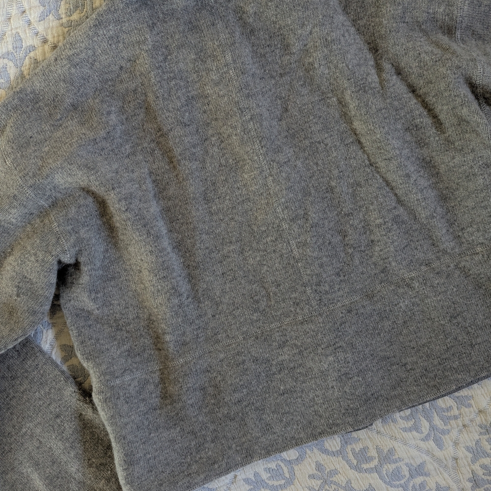 J. Crew Gray Button-Up Knit Jacket - image 5